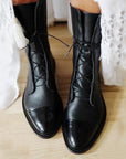 Sophie Black Ankle Boots | Lace-Up, Polished Finish for Women 0