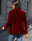 Elegant Velvet Blazer Jacket for Women