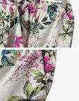 Floral Print Round Neck Two-Piece Set