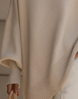 Round Neck Loose Mid-Length Sweater