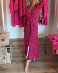 Chic Maxi Dress with Deep V Neckline