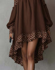 Patchwork One Shoulder Irregular Dress