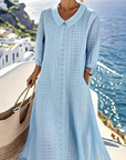 Baby Doll Neck Hollow Dress