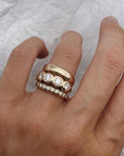 Solid Gold Hammered Band Rings