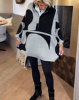 Half-Zip Stand Collar Fashionable Sweater