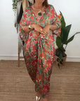 V-Neck Twist Print Dress