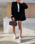 Modern Two-Piece Blazer and Shorts Outfit