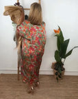 V-Neck Twist Print Dress