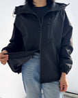 Casual Rain Jacket with Hood Women
