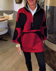 Half-Zip Stand Collar Fashionable Sweater