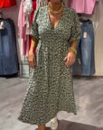 Women's V-Neck Print Dress