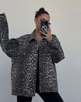 Elegant Leopard Print Jacket