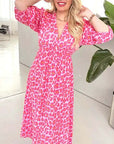 Women's V-Neck Print Dress