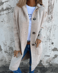 Chic Long Open Front Cardigan