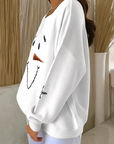 Snowman Printed Round-Neck Sweatshirt