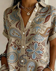 Paisley Pattern Lapel Shirt