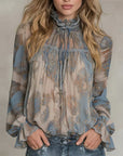 Bohemian Style Cashew Flower Fashion Blouse