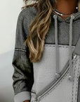 Stylish Color-Blocked Hoodie