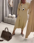 Solid Color Long Sleeve Casual Jumpsuit