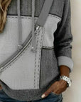 Stylish Color-Blocked Hoodie