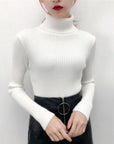 High-Neck Knit Sweater Base Layer