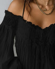 Lace And Tassel Off-The-Shoulder Top