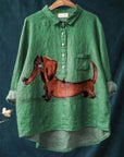Pepper Dog Tee with Artistic Touch