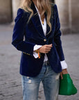 Elegant Velvet Blazer Jacket for Women