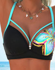 Bralette Lace-Up Printed Bikini