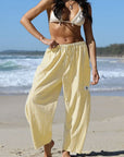 Casual Plaid Print Cropped Pants