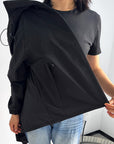 Casual Rain Jacket with Hood Women