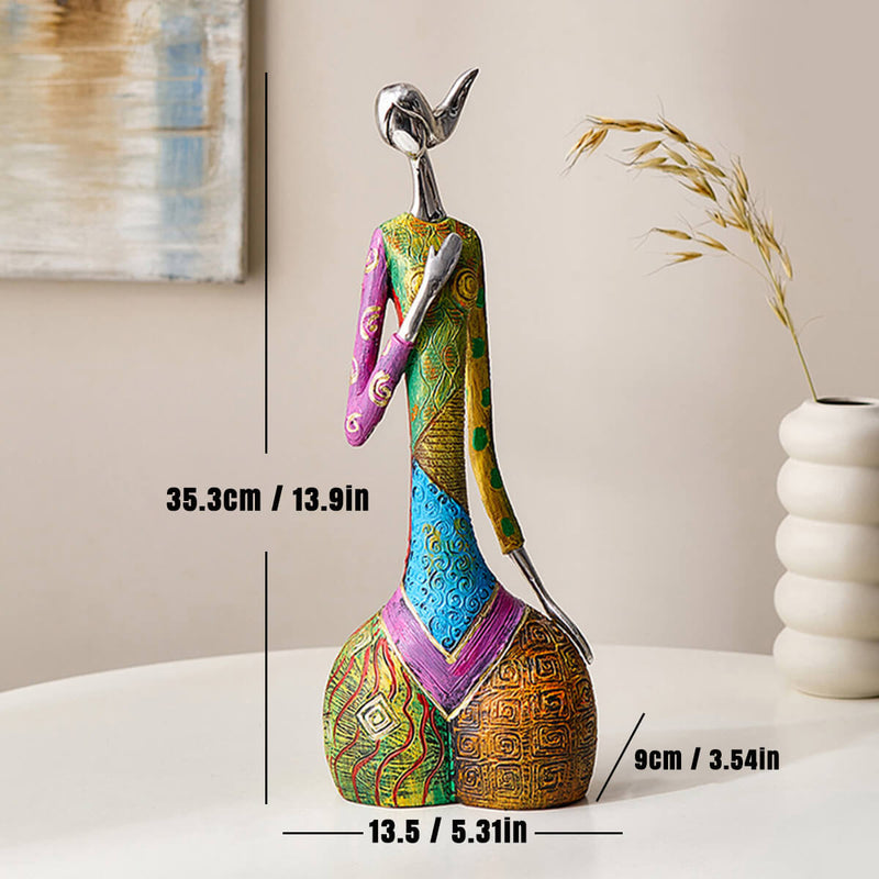 Abstract Colorful Female Statues