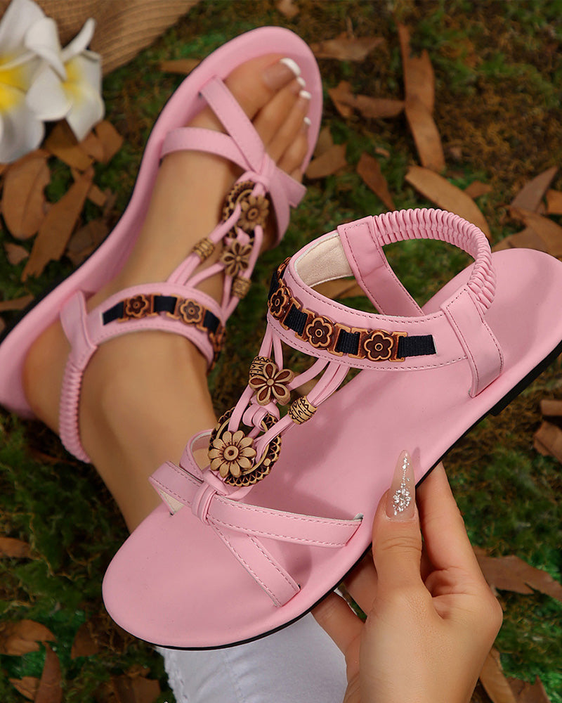 Round Toe Flat Breathable Sandals