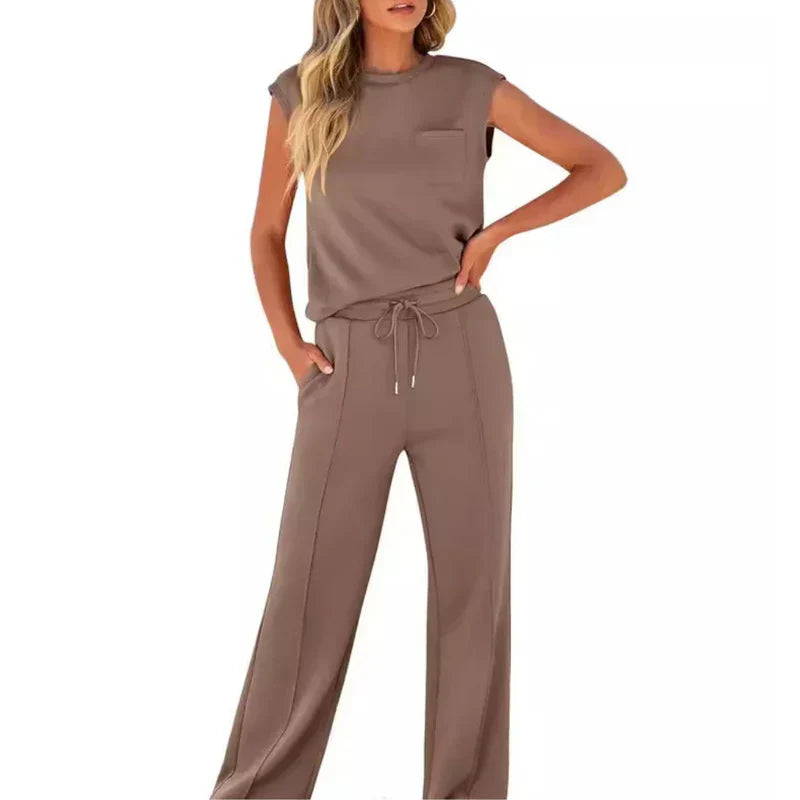 Elegant Two Piece Sleeveless Set