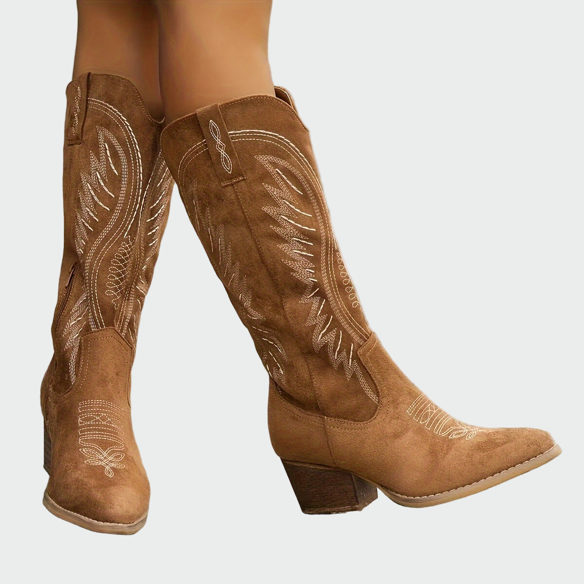 Fashion Embroidered Western Ankle Boots