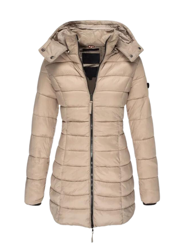 Warm Quilted Long Down Jacket