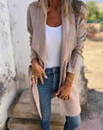 Casual Open Lapel Knit Jacket