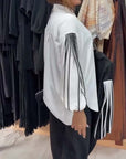 Contrast Line Long-Sleeved Shirt