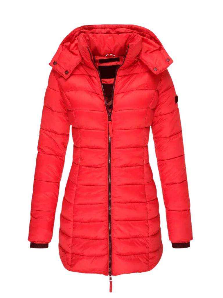 Warm Quilted Long Down Jacket