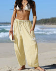Casual Plaid Print Cropped Pants