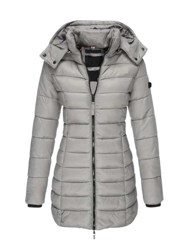 Warm Quilted Long Down Jacket