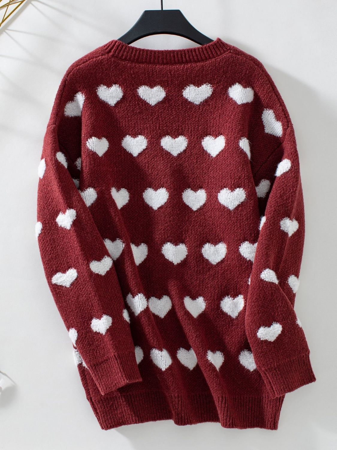 Women's Heart Knitted Cardigan