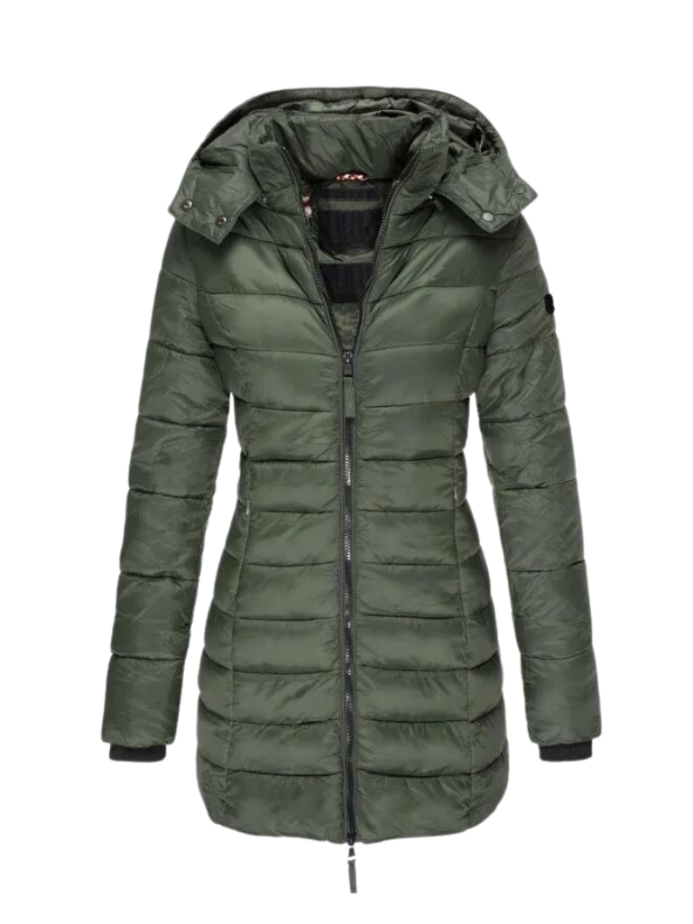 Warm Quilted Long Down Jacket