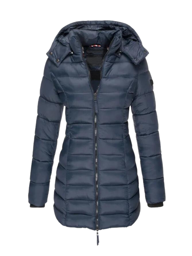 Warm Quilted Long Down Jacket