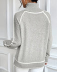 Turtleneck Fashionable Contrast Sweater