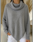 Asymmetrical Cowl Neck Sweater