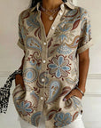 Paisley Pattern Lapel Shirt