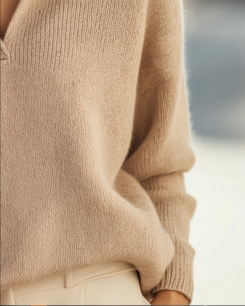 V-Neck Elegant Versatile Sweater