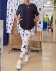 Mid-Rise Casual Printed Pants
