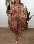 V-Neck Twist Print Dress